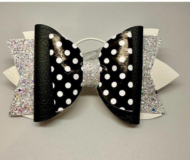 Black & White Polka Dot Bow