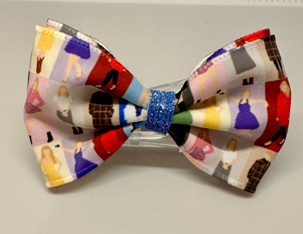 Disney Character Blue Glitter Bow