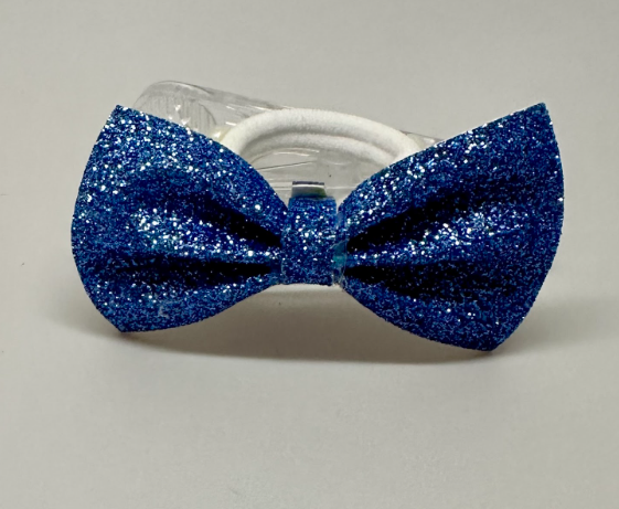 Electric Blue Glitter Bow