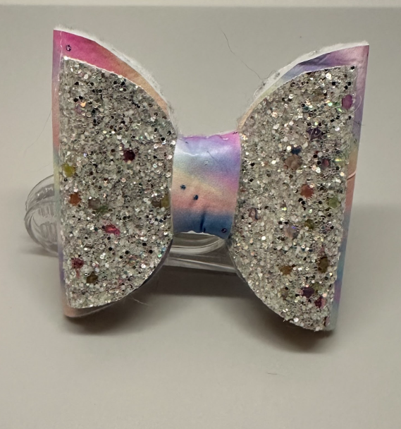 Iridescent Rainbow Hair Bow